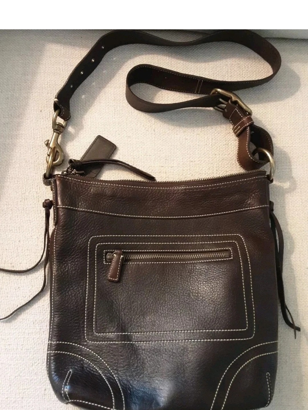 Coach Brown Leather Shoulder Bag - Picture 8 of 16
